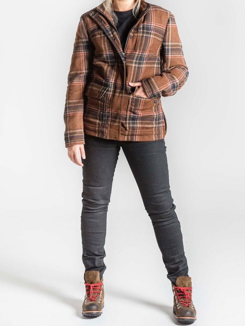 Merla Moto Darley Women's Plaid Motorcyle Jacket (Abrasion Resistant)